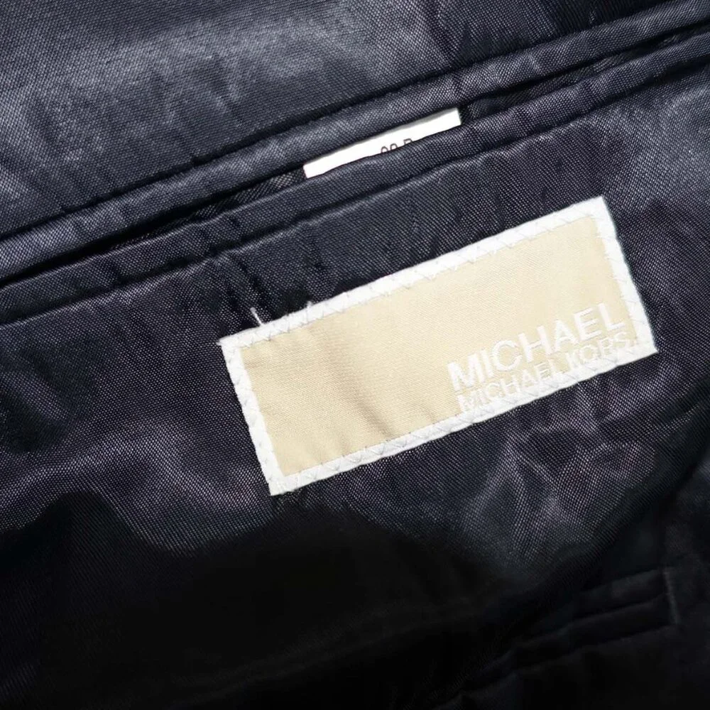 Michael Kors Men's Blazer Size 38 Regular Navy Blue 100% Wool 2 Button Jacket R